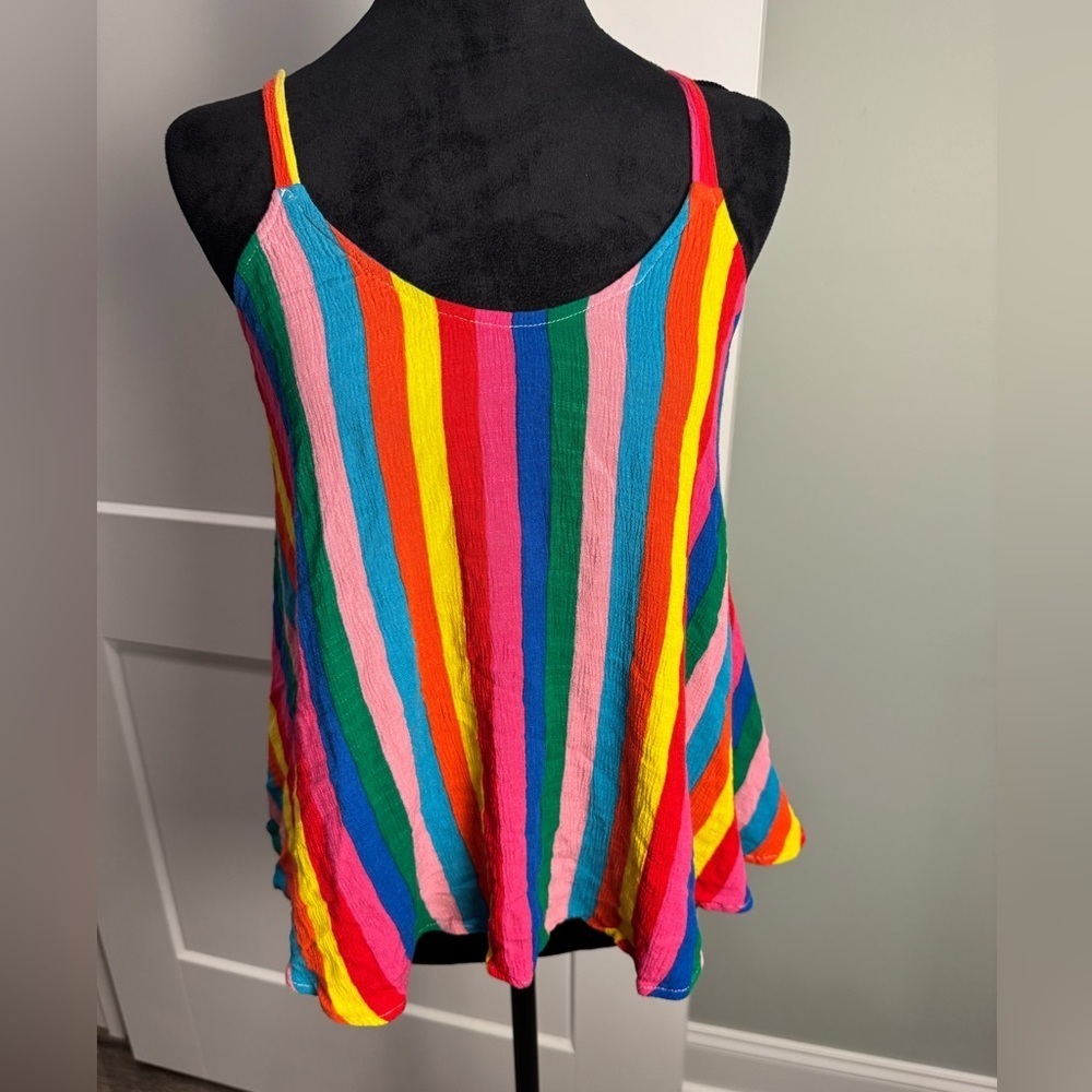 Show Me Your Mumu Striped Rainbow Sarah swing Tank Top
